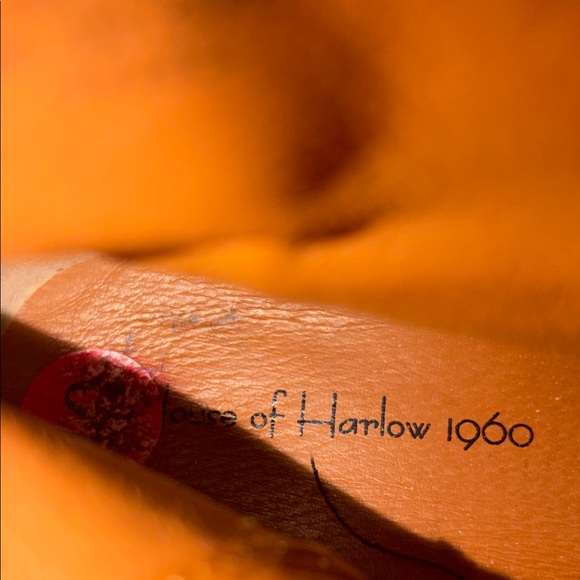 House of Harlow 1960 Black Portia Leather Harness Moto Low Ankle Boots Sz 10 - Picture 8 of 9